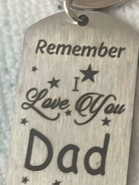 Love you Dad Price drop 1/2 off  Engraved Dad Keychain Set read each side